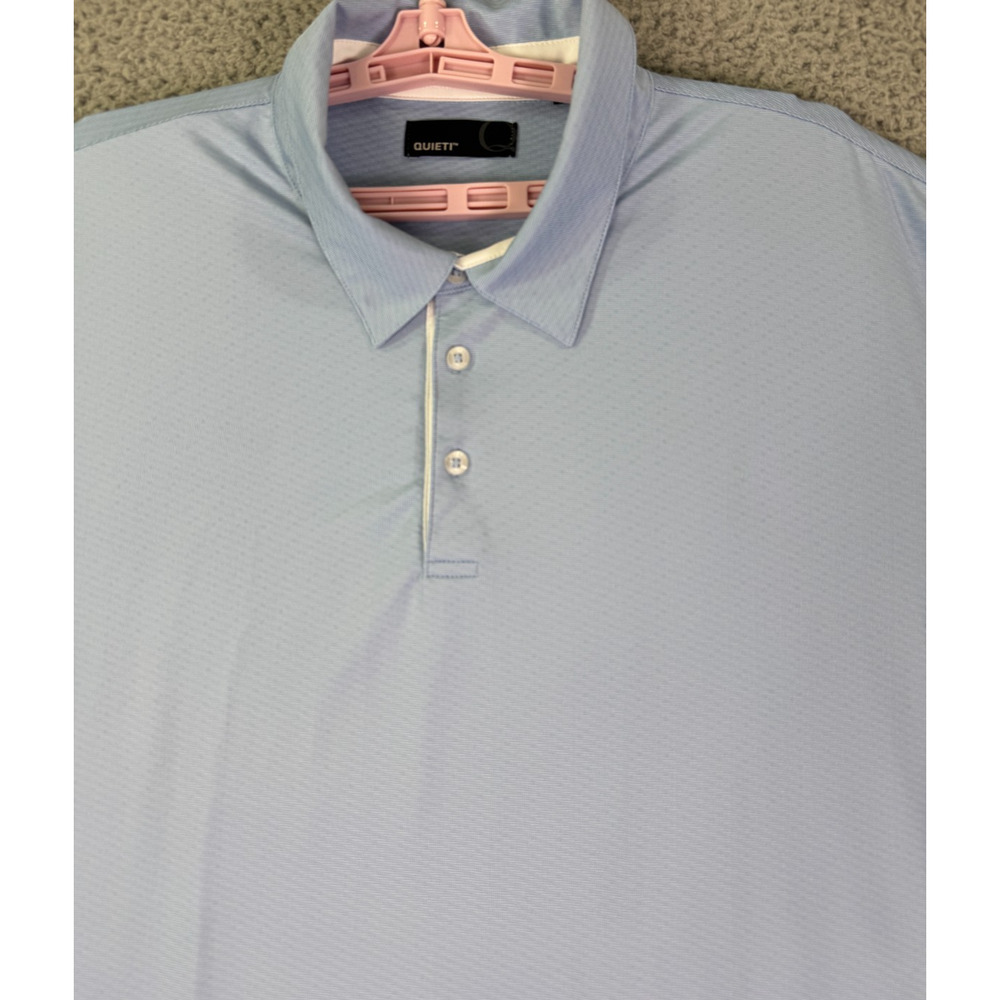 ZZ Quieti Polo Shirt Mens XL Blue Performance Stretch Golf Casual